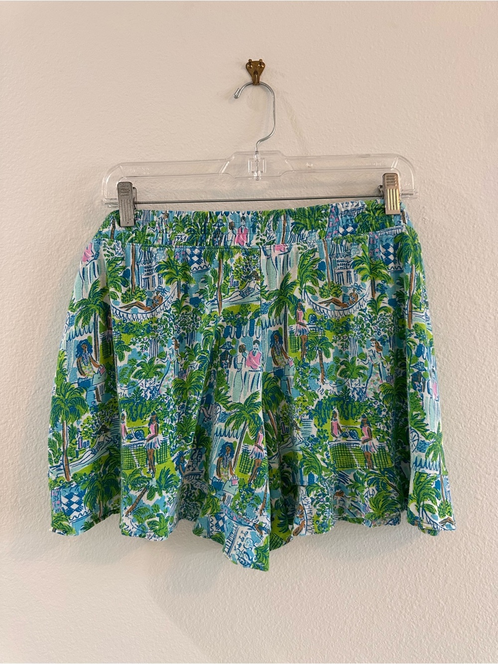 Lilly Pulitzer Damalia Knit Tropical Two-Piece Pajamas in Green and Blue, XXL - Picture 5 of 11